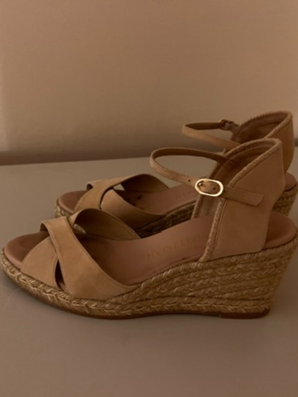 Stuart Weitzman Espadrille Wedge Sandal, Size 9